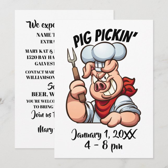 GRIS-KALAS Inbjudan (Fram/baksida)