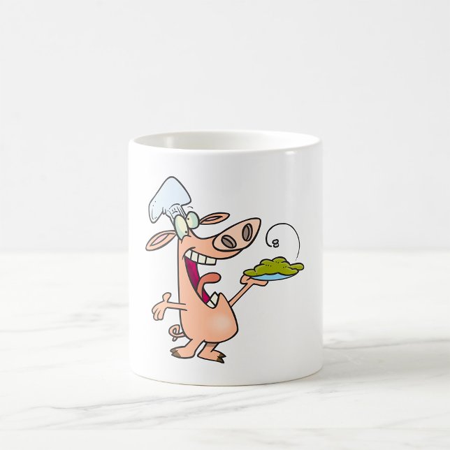 Gris kock med mat kaffemugg (Skapare uppladdad)