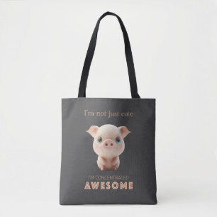 Gris koncentrerad Fantastisk Cute Adsible Funny Qu Tygkasse