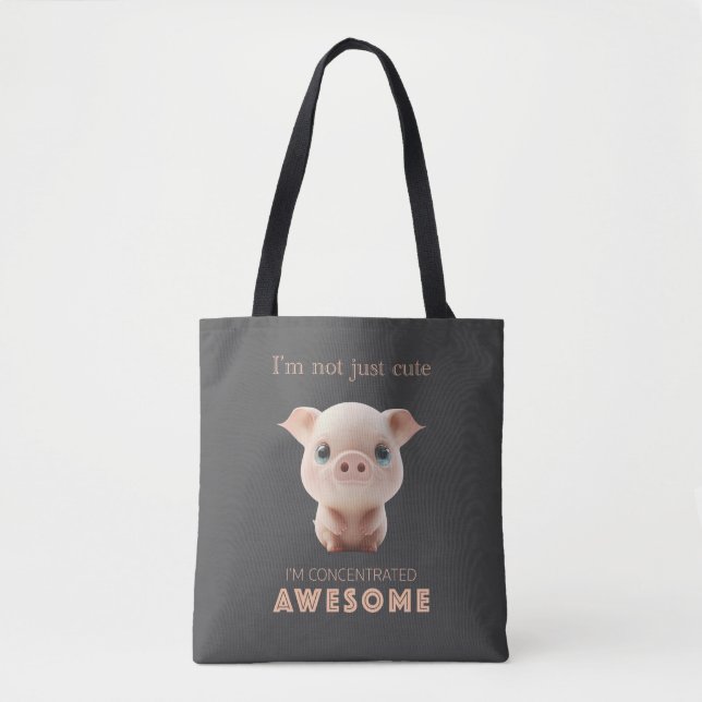 Gris koncentrerad Fantastisk Cute Adsible Funny Qu Tygkasse (Framsida)