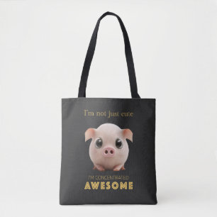 Gris koncentrerad Fantastisk Cute Adsible Funny Qu Tygkasse