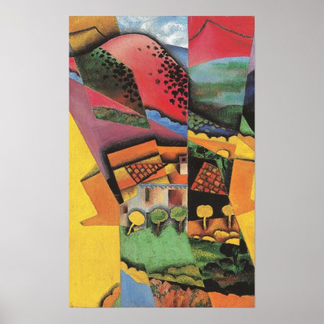 Gris - Landscape At Ceret 1913 Poster (Framsidan)
