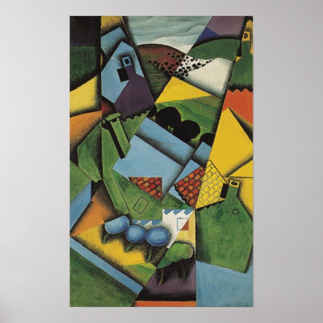 Gris - liggande och hus i Ceret Poster (Framsidan)