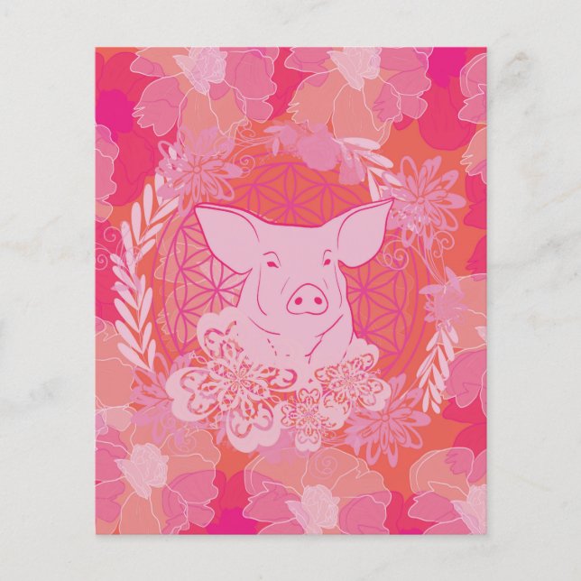 gris,livets blomma, blå, mandala,zen,chakra,mönste flygblad (Framsidan)