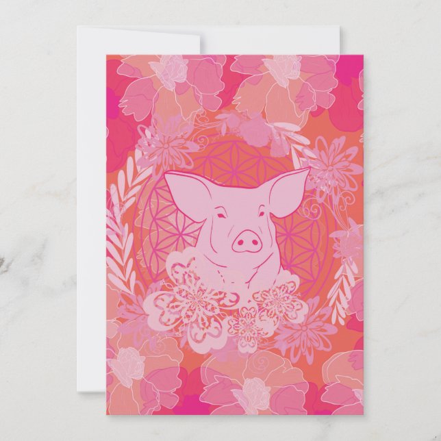 gris,livets blomma, blå, mandala,zen,chakra,mönste inbjudningar (Framsida)