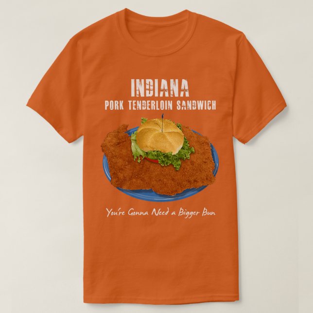 Gris Loin Sandwich Deep Fried Cutlet Hamburger Bun T Shirt (Design framsida)