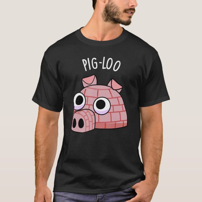 Gris-loo Funny Igloo Pun Mörk BG T Shirt (Framsida)