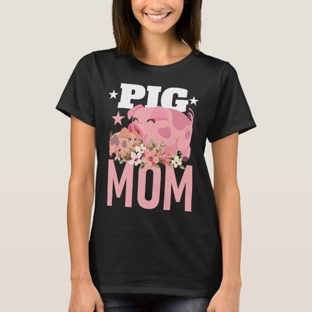 Gris Mamma Funny Hog Farmer Swine Mors dag Farm Mo T Shirt (Framsida)