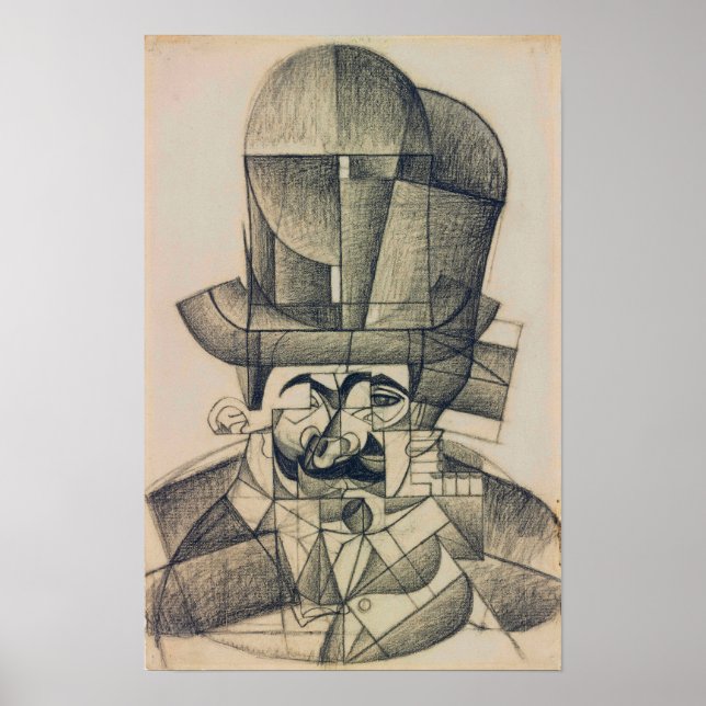 Gris - Man med opera Hat 1912 Poster (Framsidan)