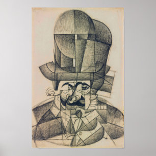Gris - Man med operahatt 1912 Poster