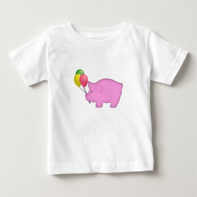 Gris med ballonger t-shirt (Framsida)