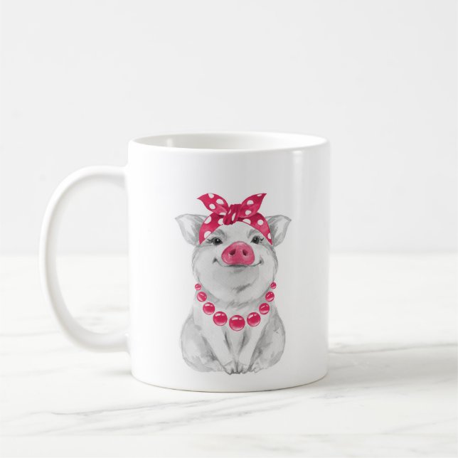 Gris med bandana kaffemugg (Vänster)
