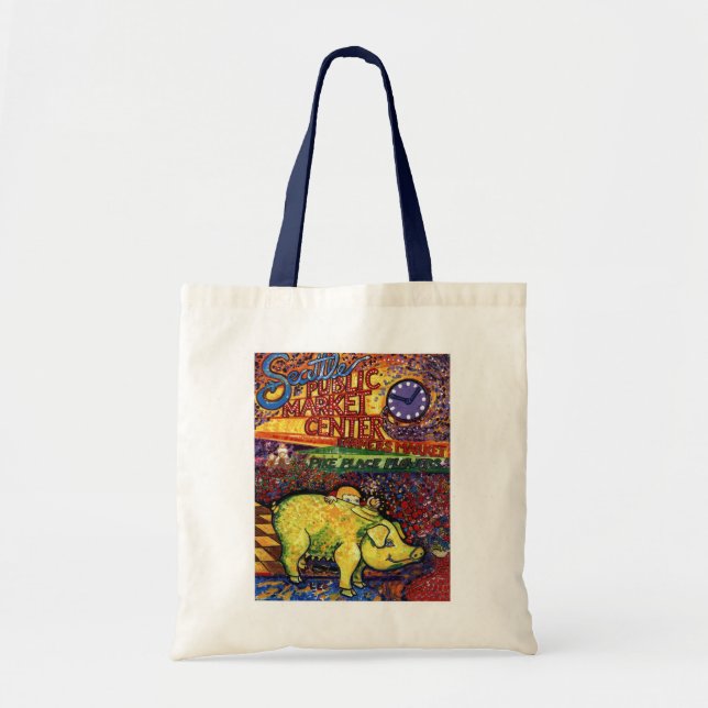 Gris med blommor tygkasse (Framsidan)