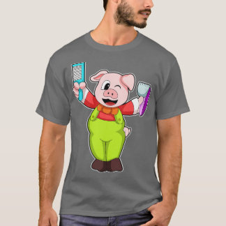 Gris med Comb Razor T Shirt