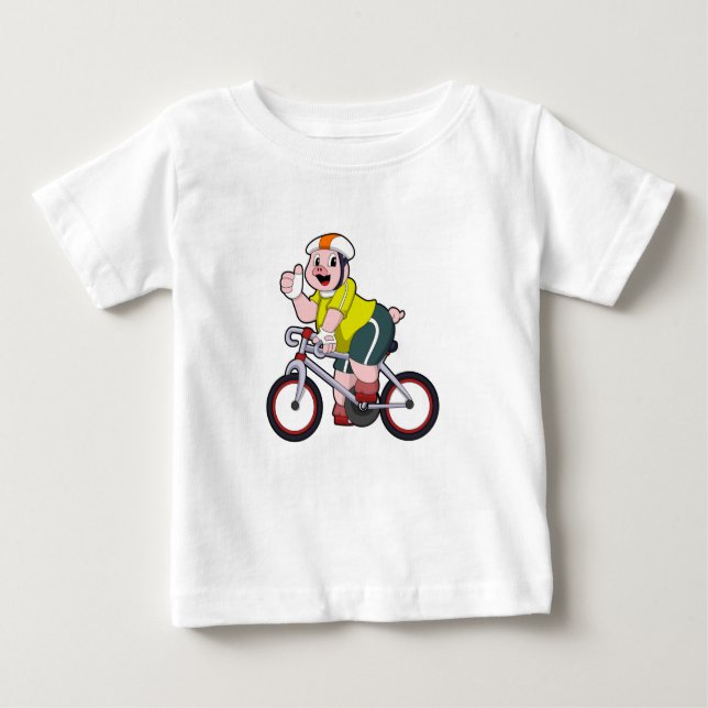 Gris med cykel & hjälm t shirt (Framsida)