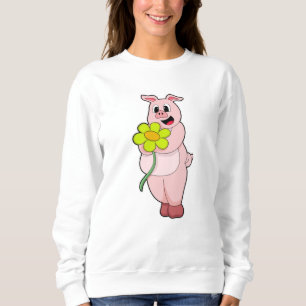 Gris med gult Flower T Shirt