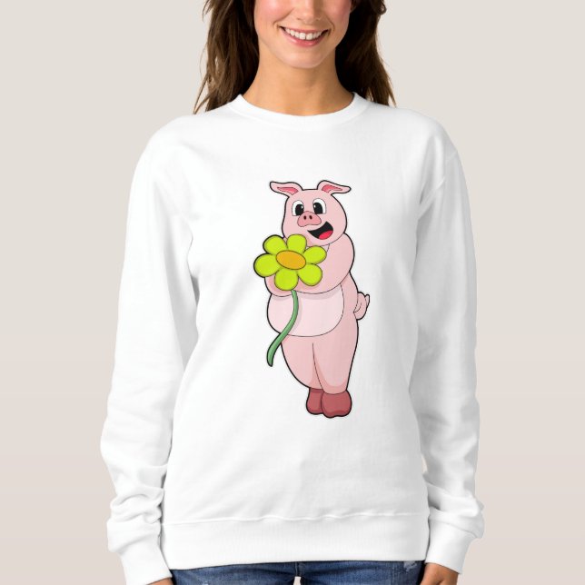 Gris med gult Flower T Shirt (Framsida)