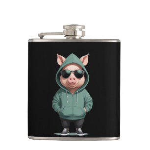 Gris med hoodie Funny Coola Djurart Fickplunta