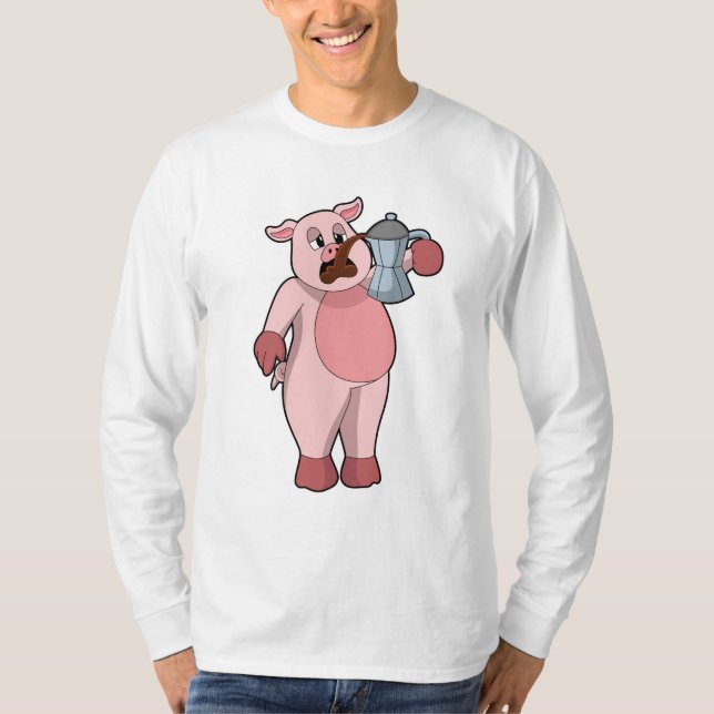 Gris med kaffekanna t shirt (Framsida)