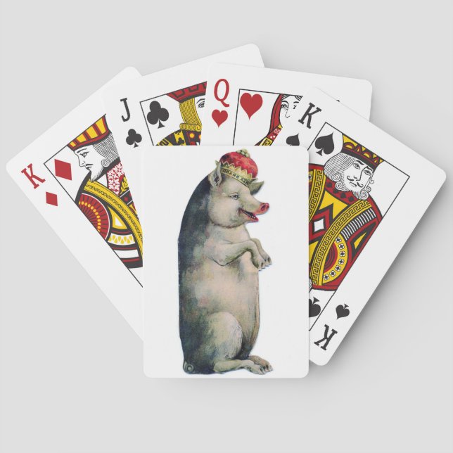 Gris med krona poker spelkort (Baksidan)