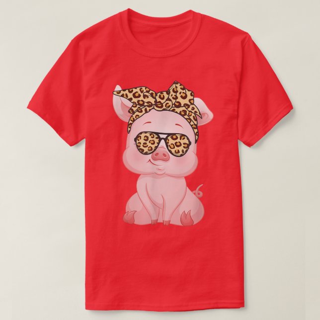 Gris med leopard Headband Flower Cute Gris Älskare T Shirt (Design framsida)
