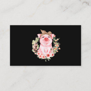 Gris med leopard Headband Flower Cute Gris Visitkort