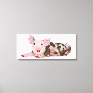 Gris med Lipstick Skriv ut på Canvas