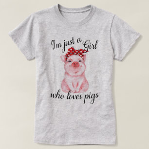 Gris med Quirky Red Bow och Cute Phrase T Shirt