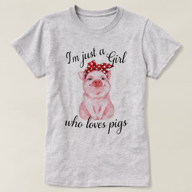 Gris med Quirky Red Bow och Cute Phrase T Shirt (Design framsida)