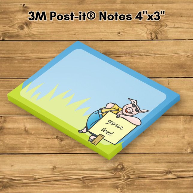 Gris med skylt post-it block (Skapare uppladdad)
