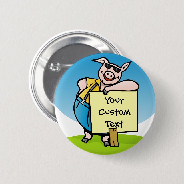 Gris med tecken knapp (Framsida & baksida)