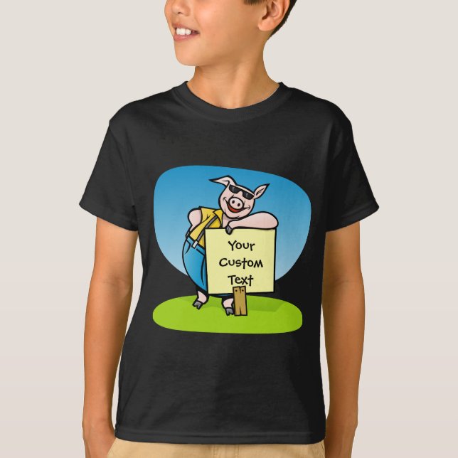 Gris med tecken t-shirt (Framsida)
