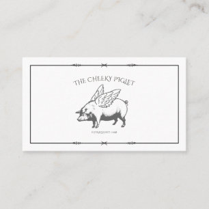 Gris med Vingar Logotyp Visitkort