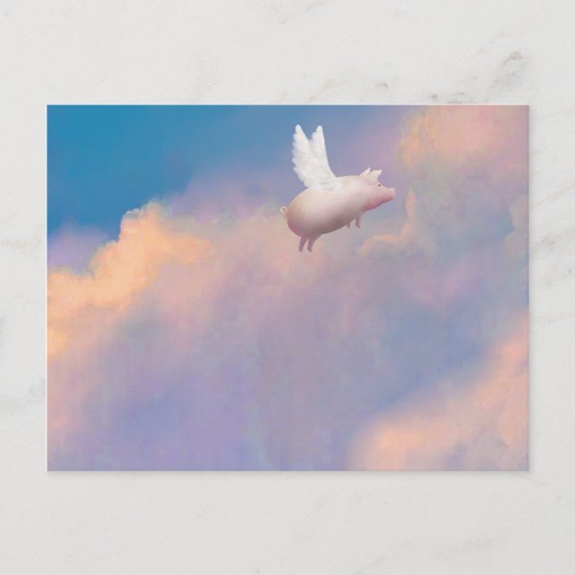 gris med vingar vykort (Framsida)