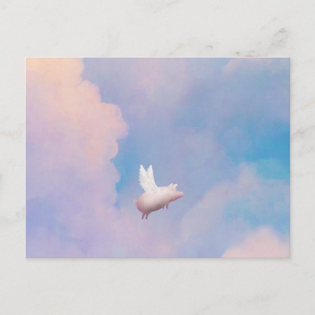 gris med vingar vykort (Framsida)