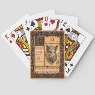 Gris, medeltida bestiari konst casinokort