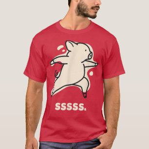 Gris Meditating Lazy Oink Piggy Älskare Relaxing Y T Shirt