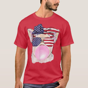 Gris Merica 4:e juli Patriotic Girls Kid America T Shirt