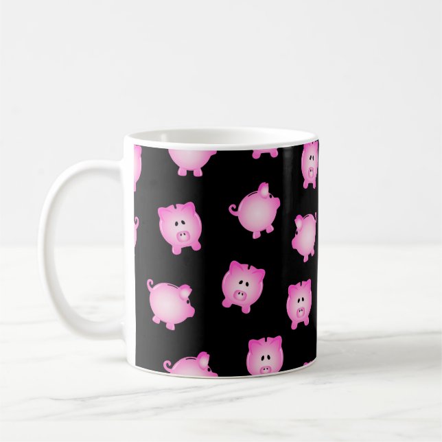 Gris Money Box mönstrad Kaffemugg (Vänster)