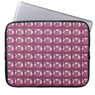 gris mönster oink Oink Oink Laptop Fodral