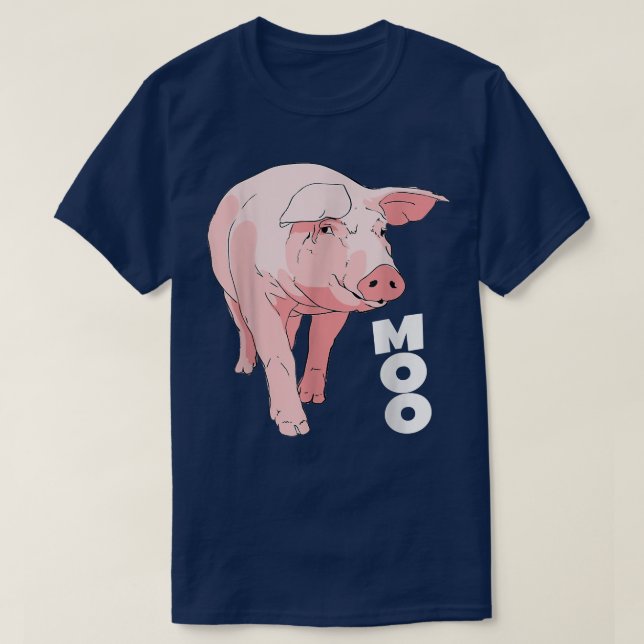 Gris Moo Funny Cow 4589 T Shirt (Design framsida)