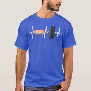 Gris Neapolitan Mastiff Heartslag Hund älskare T Shirt
