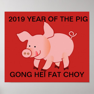 gris NYA KINESISKA ÅRET 2019 Poster