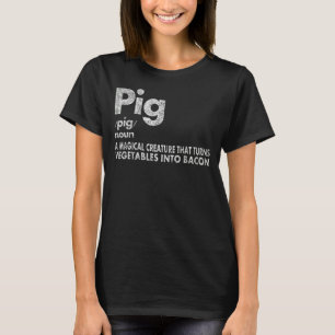 Gris och Bacon Definition funny Bacon Älskare Gris T Shirt