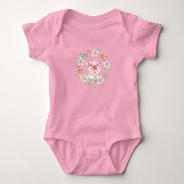 Gris och blommor t shirt (Framsida)