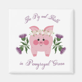 Gris och Thistle Magnet