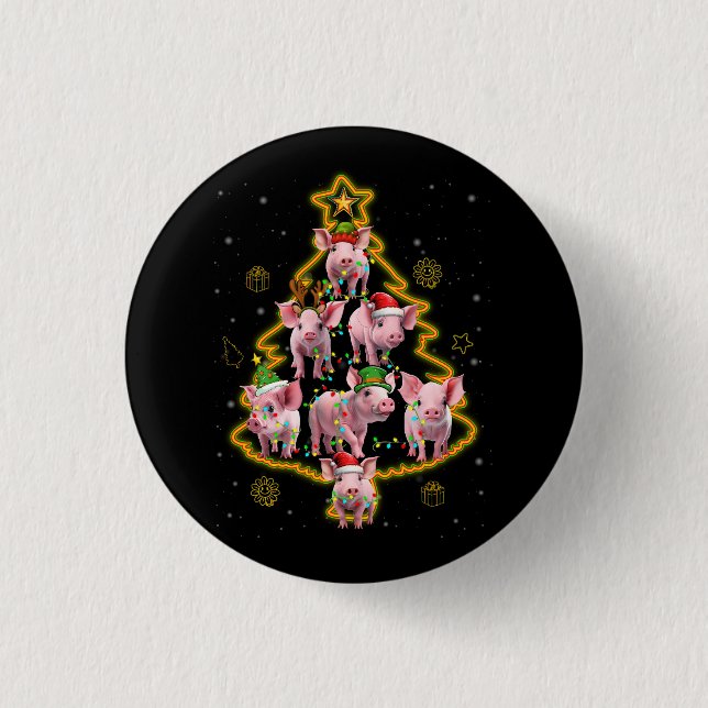Gris Ornament Dekoration Julgran Merry Pigma Knapp (Framsida)