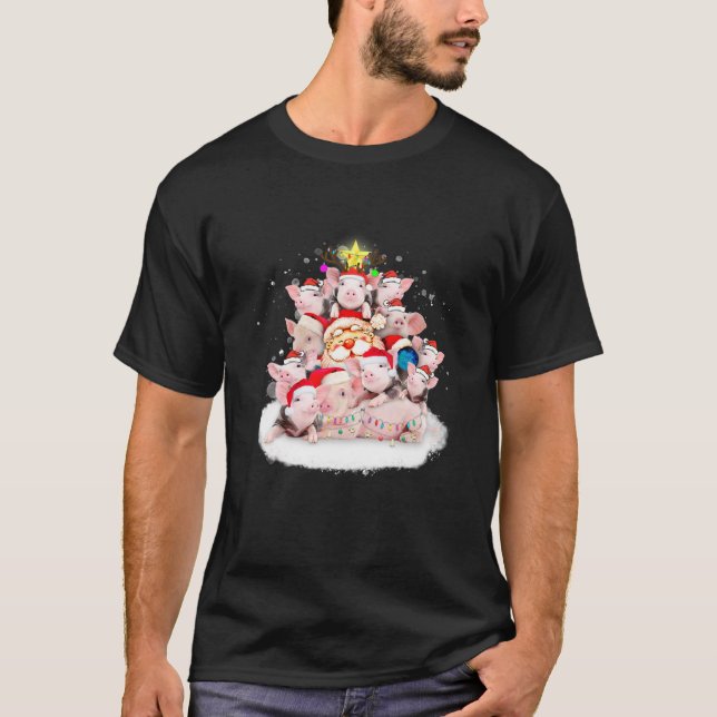 Gris Ornament Dekoration Julgran Merry Pigma T Shirt (Framsida)