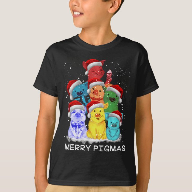 Gris Ornament Dekoration Julgran Merry Pigma T Shirt (Framsida)