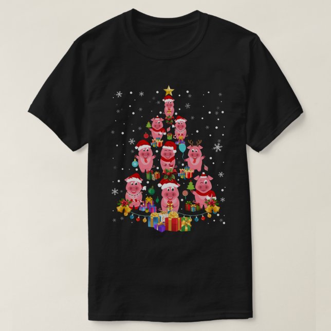 Gris Ornament Dekoration Julgran Merry Pigma T Shirt (Design framsida)